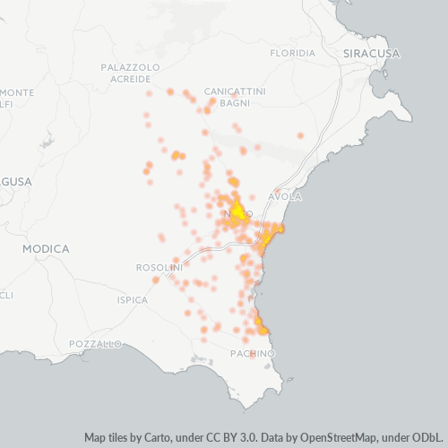 Mappa di calore per cap 96017