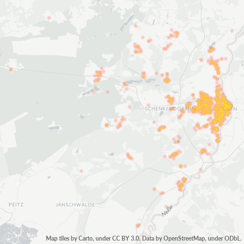 Heatmap für plz 03172
