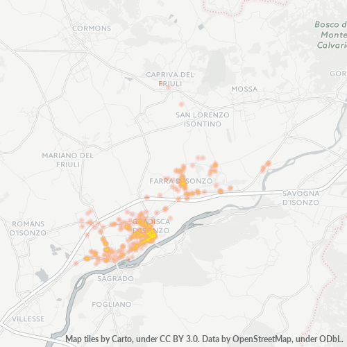 Mappa di calore per cap 34072