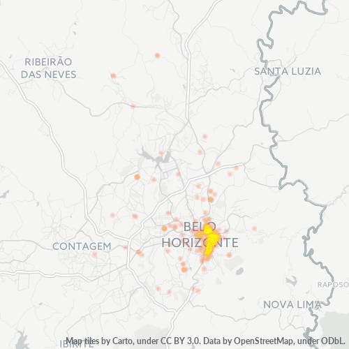 30150-000 Mapa de calor de densidad empresarial