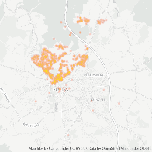 Heatmap für plz 36039