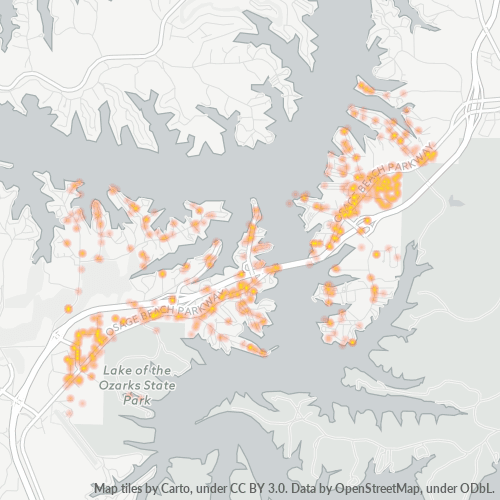 65065 Business Density Heatmap