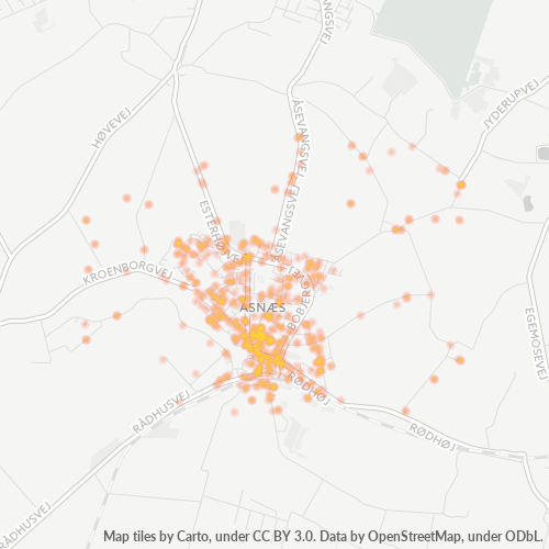 4550 Heatmap over forretningstæthed