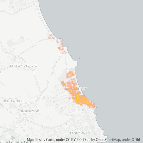 NE26 Business Density Heatmap