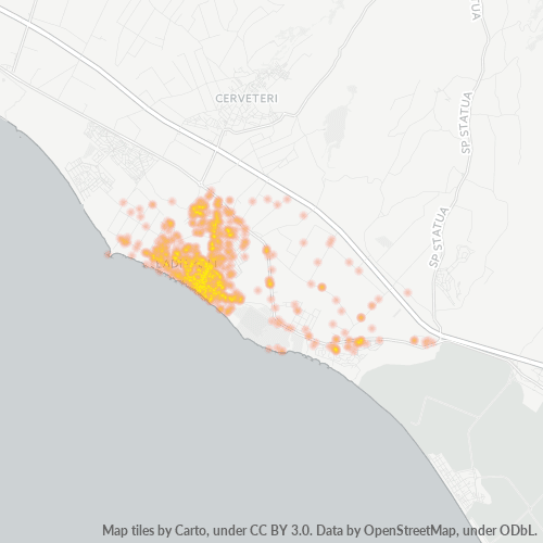 Mappa di calore per cap 00055