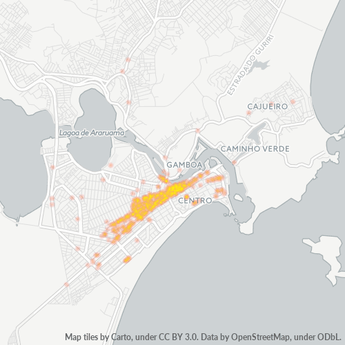 28905-000 Mapa de calor de densidad empresarial