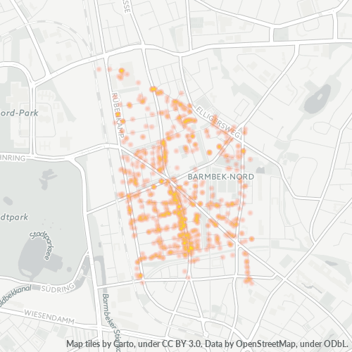22307 Standortdichte-Heatmap