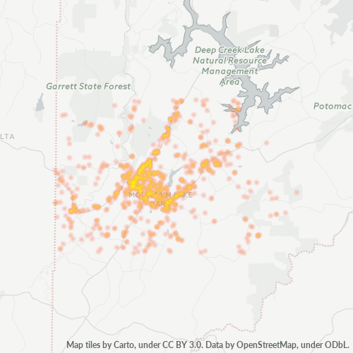 21550 Business Density Heatmap