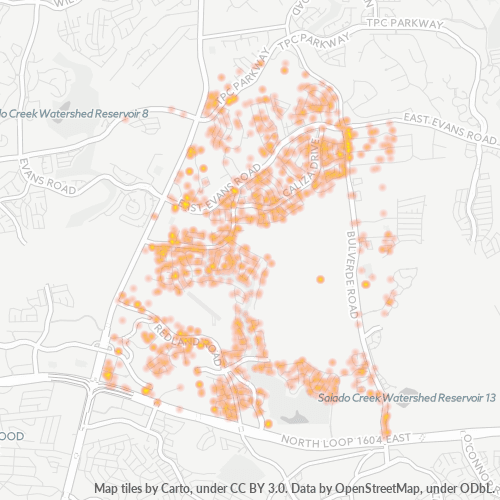 78259 Business Density Heatmap