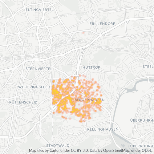 Heatmap für plz 45136