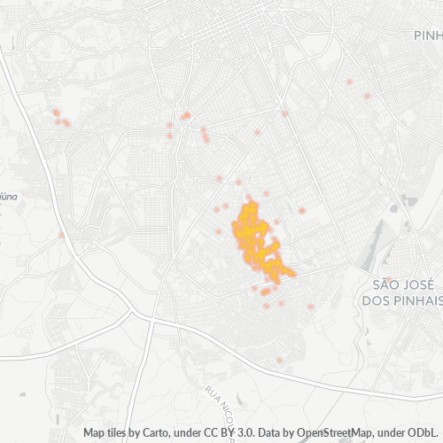 81830-000 Mapa de calor de densidad empresarial