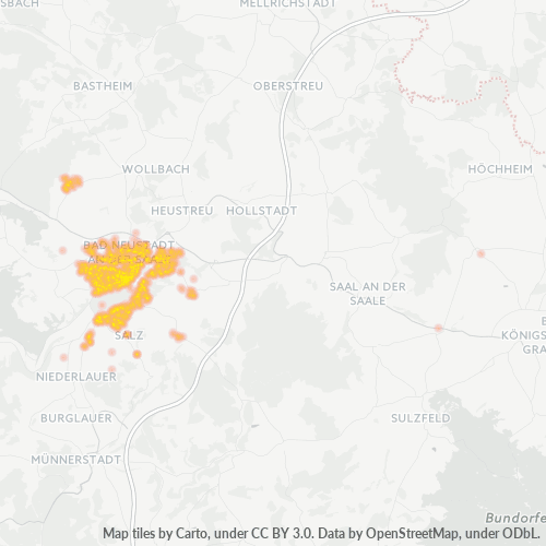 97616 Standortdichte-Heatmap