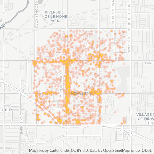 73110 Business Density Heatmap