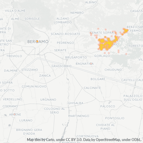 Mappa di calore per cap 24069