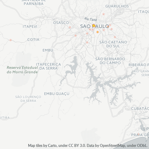 01042-000 Mapa de calor de densidad empresarial