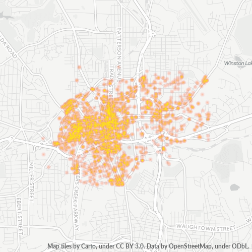 27101 Business Density Heatmap
