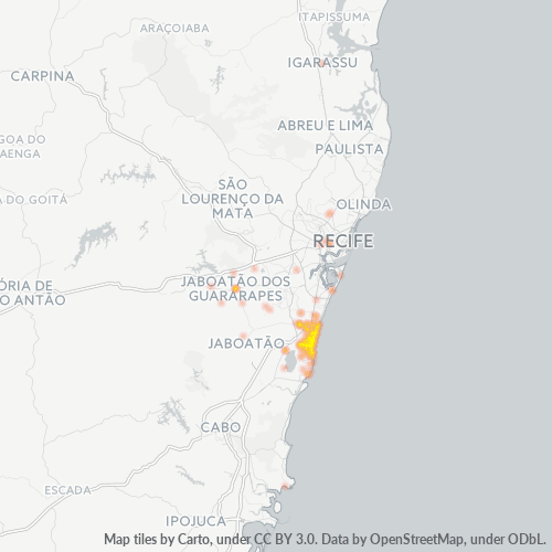 54410-000 Mapa de calor de densidad empresarial