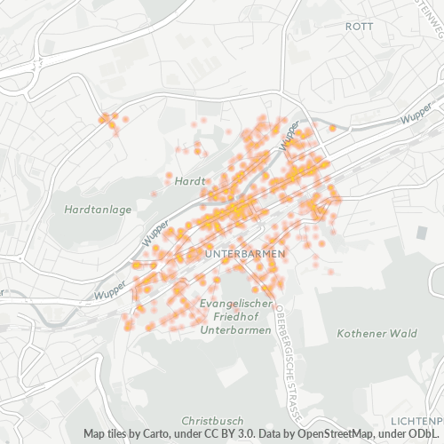Heatmap für plz 42285