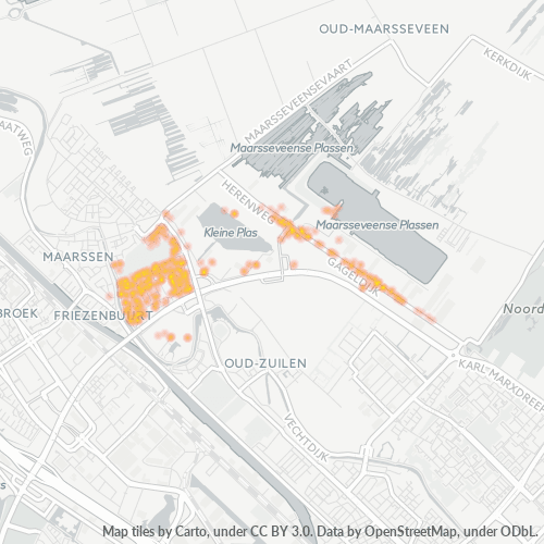 Heatmap voor postcode 3602