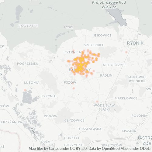 44-280 Mapa intensywności działalności gospodarczej