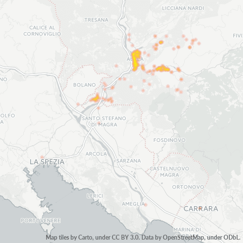 Mappa di calore per cap 54011