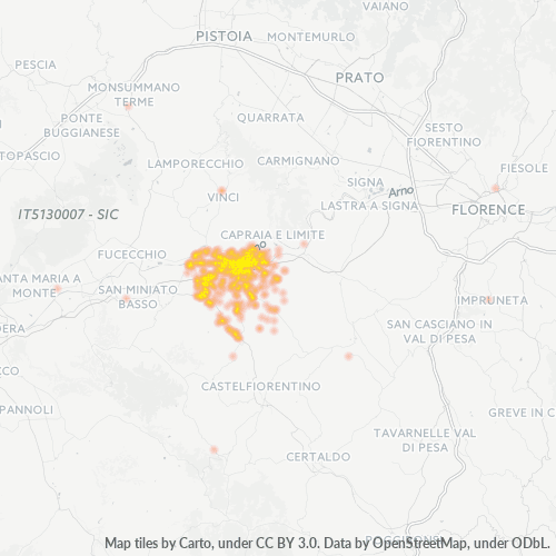 Mappa di calore per cap 50053