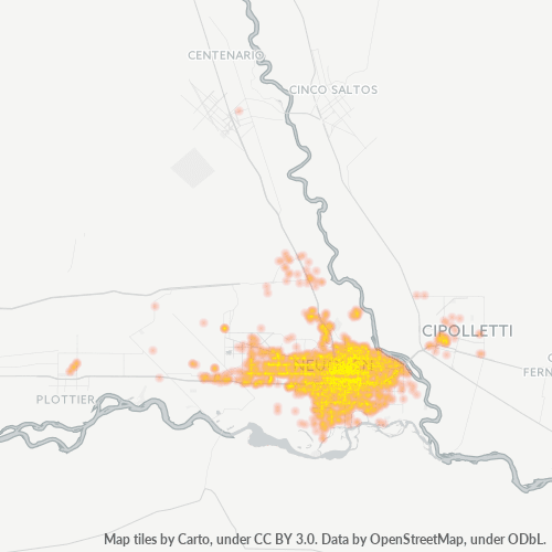 8300 Mapa de calor de densidad empresarial
