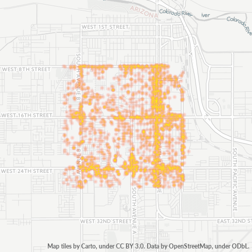 85364 Business Density Heatmap
