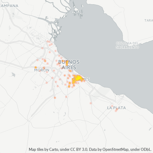 1876 Mapa de calor de densidad empresarial
