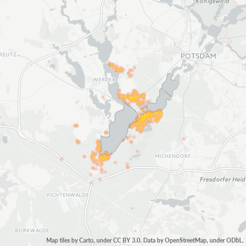 Heatmap für plz 14548