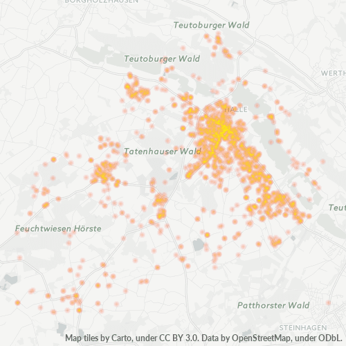 Heatmap für plz 33790