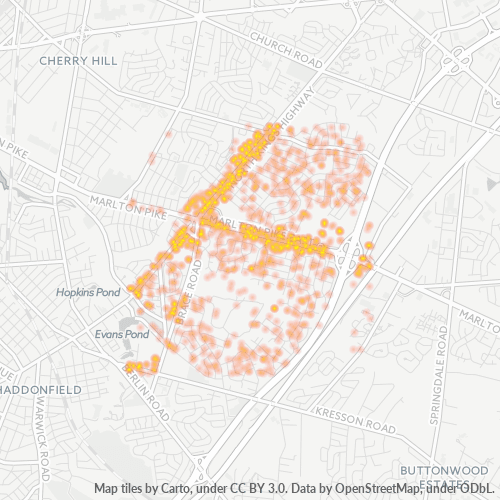 08034 Business Density Heatmap
