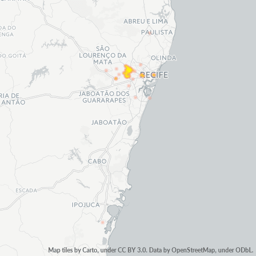 50740-000 Mapa de calor de densidad empresarial