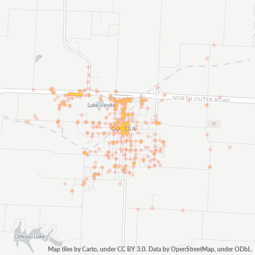 64076 Business Density Heatmap