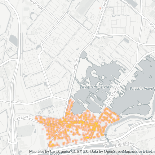 Heatmap voor postcode 3051