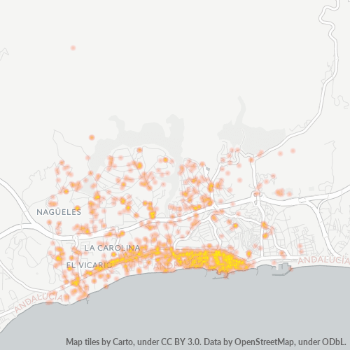 29602 Mapa de calor de densidad empresarial