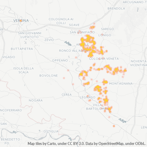 Mappa di calore per cap 37040