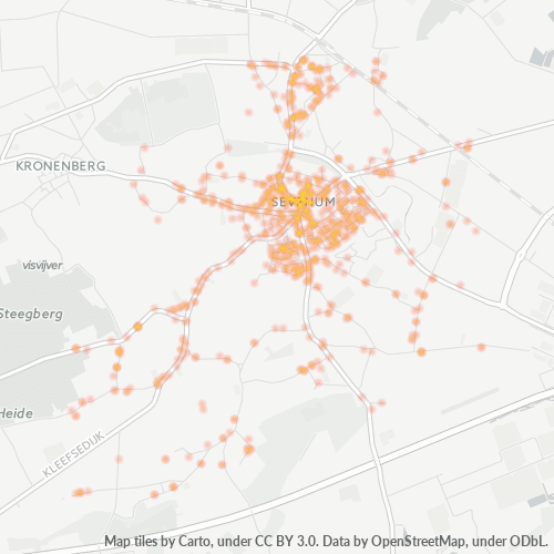 Heatmap voor postcode 5975