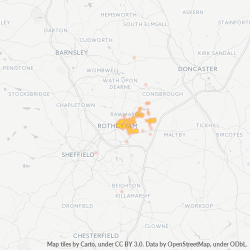Heatmap for postal code S65