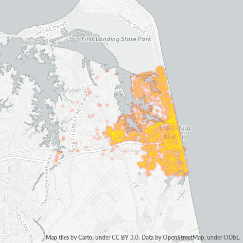 23451 Business Density Heatmap
