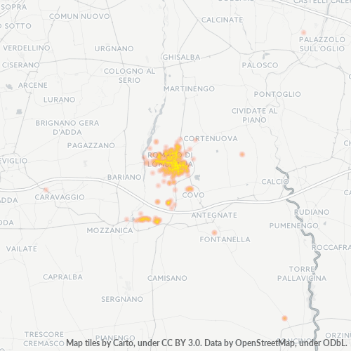 Mappa di calore per cap 24058