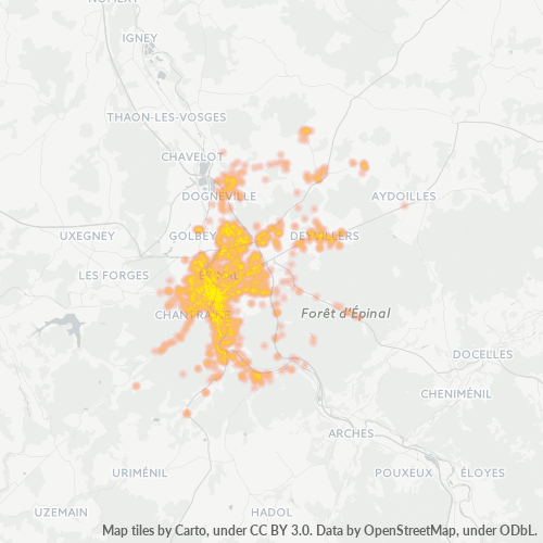 88000 Mapa de densitat de negocis 88000 Mapa de densitat de negocis