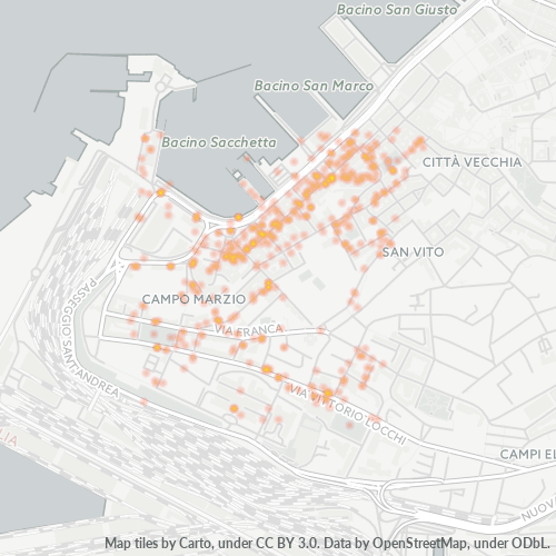 Mappa di calore per cap 34123