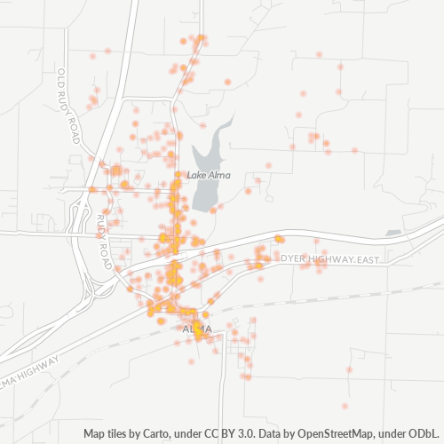 72921 Business Density Heatmap