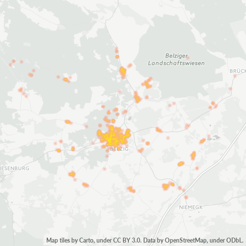 Heatmap für plz 14806