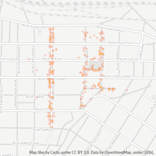05043-000 Mapa de calor de densidad empresarial