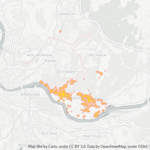 Heatmap für plz 79639