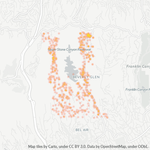 90077 Business Density Heatmap