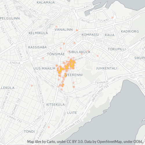 10134 Äritegevuse tiheduse kaart