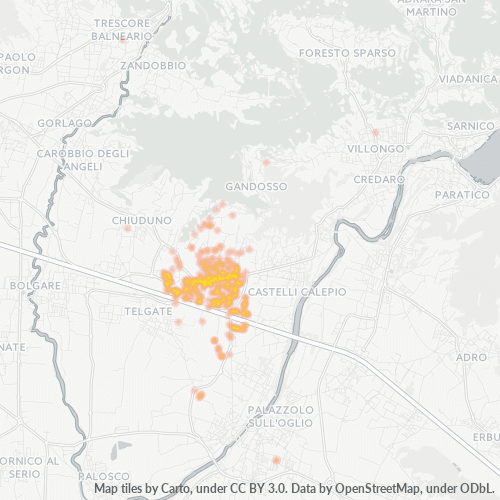 Mappa di calore per cap 24064